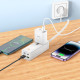 Мережевий подовжувач HOCO AC10A Barry PD65W GaN (2C2A with 1 socket) desktop charger White (6942007601689)