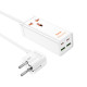 Мережевий подовжувач HOCO AC10A Barry PD65W GaN (2C2A with 1 socket) desktop charger White (6942007601689)