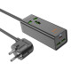 Мережевий подовжувач HOCO AC9A Talent PD30W(1C2A with 1 socket) desktop charger Black (6942007601634)
