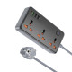 Мережевий подовжувач BOROFONE BAC3A Roy 3 position socket(PD20W/1C3A)(EU) Black (6941991111464)