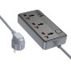 Мережевий подовжувач BOROFONE BAC3A Roy 3 position socket(PD20W/1C3A)(EU) Black (6941991111464)