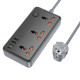 Мережевий подовжувач BOROFONE BAC3A Roy 3 position socket(PD20W/1C3A)(EU) Black (6941991111464)
