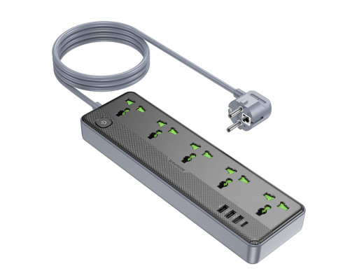 Мережевий подовжувач BOROFONE BAC4A Lord 5 position socket(1C3A)(EU) Black (6941991111488)