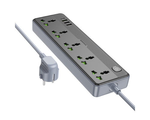 Мережевий подовжувач BOROFONE BAC4A Lord 5 position socket(1C3A)(EU) Black (6941991111488)