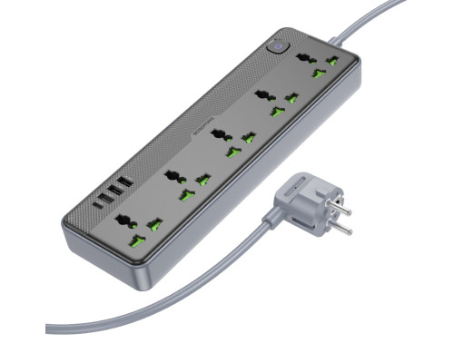 Мережевий подовжувач BOROFONE BAC4A Lord 5 position socket(1C3A)(EU) Black (6941991111488)