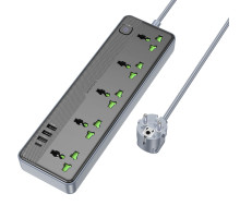 Мережевий подовжувач BOROFONE BAC4A Lord 5 position socket(1C3A)(EU) Black (6941991111488)