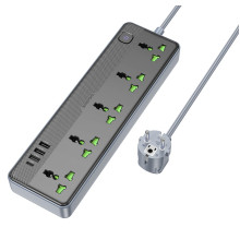 Мережевий подовжувач BOROFONE BAC4A Lord 5 position socket(1C3A)(EU) Black (6941991111488)