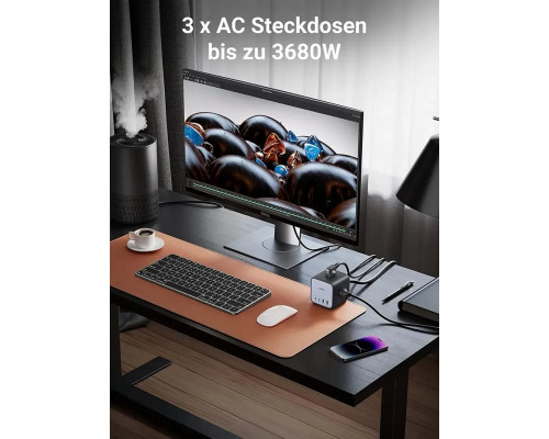 Мережевий зарядний пристрій UGREEN CD268 65W DigiNest Cube (2C2A) (UGR-60113) (UGR-60113)