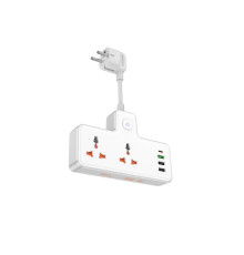 Мережевий подовжувач HOCO AC12A Reise 2-position expansion socket(PD30W/1C3A) White (6942007607100)