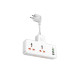 Мережевий подовжувач HOCO AC12A Reise 2-position expansion socket(PD30W/1C3A) White (6942007607100)