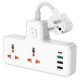 Мережевий подовжувач HOCO AC12A Reise 2-position expansion socket(PD30W/1C3A) White (6942007607100)