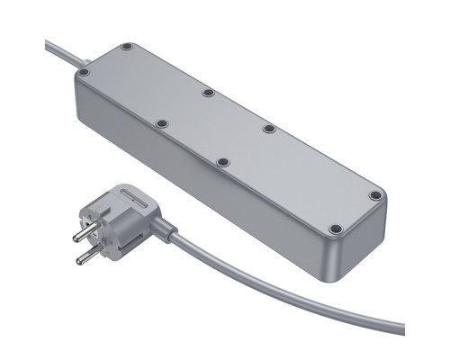 Мережевий подовжувач BOROFONE BAC8 Power 3-position socket(1C3A)(EU/GER)(L=2M) Black (6941991116636)
