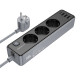 Мережевий подовжувач BOROFONE BAC8 Power 3-position socket(1C3A)(EU/GER)(L=2M) Black (6941991116636)