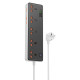 Мережевий подовжувач HOCO AC14A Rico 5-position socket(PD30W/1C3A) Black (6942007607179)