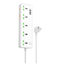Мережевий подовжувач HOCO AC13A Talento 5-position socket(1C3A) White (6942007607148)