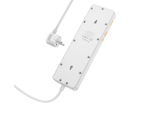Мережевий подовжувач HOCO AC13A Talento 5-position socket(1C3A) White (6942007607148)