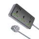 Мережевий подовжувач BOROFONE BAC2A Leya 3 position socket(1C3A)(EU) Black (6941991111440)