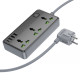 Мережевий подовжувач BOROFONE BAC2A Leya 3 position socket(1C3A)(EU) Black (6941991111440)