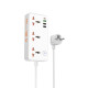 Мережевий подовжувач HOCO AC8A Storm 3-position socket(PD30W/1C3A) White (6942007600101)