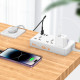 Мережевий подовжувач HOCO AC8A Storm 3-position socket(PD30W/1C3A) White (6942007600101)