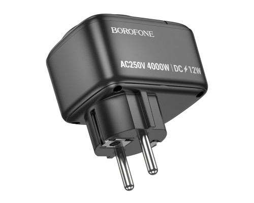 Мережевий фільтр BOROFONE BAC14 Wide 1-socket wall outlet (1C2A) (EU/GER) Black (6941991118890)