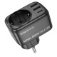 Мережевий фільтр BOROFONE BAC14 Wide 1-socket wall outlet (1C2A) (EU/GER) Black (6941991118890)