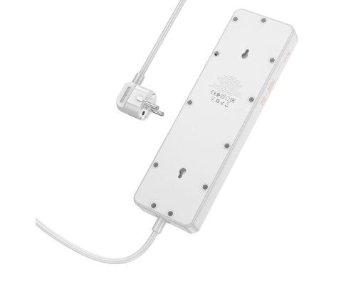 Мережевий подовжувач HOCO AC14A Rico 5-position socket(PD30W/1C3A) White (6942007607186)