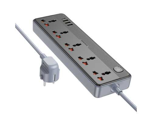 Мережевий подовжувач BOROFONE BAC5A Lord 5 position socket(PD20W/1C3A)(EU) Black (6941991111501)