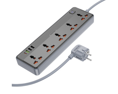 Мережевий подовжувач BOROFONE BAC5A Lord 5 position socket(PD20W/1C3A)(EU) Black (6941991111501)