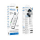 Мережевий подовжувач BOROFONE BAC9 Power 3-position socket(PD20W/1C3A)(EU/GER)(L=2M) White (6941991116650)