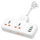 Мережевий подовжувач HOCO AC12 Reise 2-position expansion socket(PD30W/1C3A) (US) White (6942007607087)