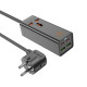 Мережевий подовжувач HOCO AC10A Barry PD65W GaN (2C2A with 1 socket) desktop charger(EU) Чорний mag-6942007601672131807