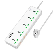 Мережевий подовжувач HOCO AC13A Talento 5-position socket (1C3A) Білий mag-6942007607148138642