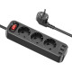 Мережевий подовжувач HOCO NS4 Sharp PD65W(2C1A) desktop socket(EU/GER) Чорний mag-6942007617352137313