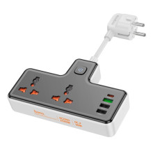 Мережевий подовжувач HOCO AC12A Reise 2-position expansion socket(PD30W/1C3A)(EU) Чорний mag-694200760709429973