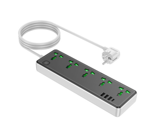 Мережевий подовжувач HOCO AC13A Talento 5-position socket(1C3A) Чорний mag-6942007607131139066