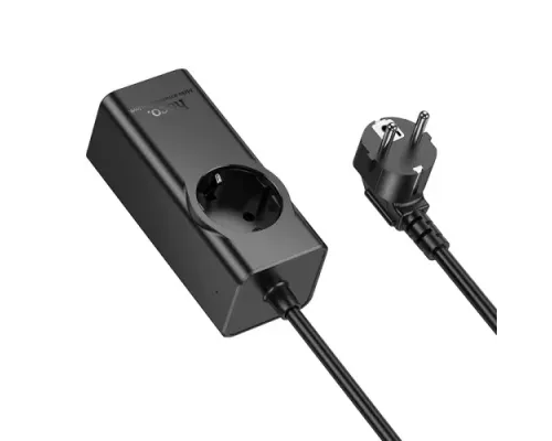 Мережевий подовжувач HOCO NS9 Wisdom 1-position(PD67W/3C1A) desktop socket(EU/GER) Чорний mag-6942007638494145091