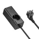 Мережевий подовжувач HOCO NS9 Wisdom 1-position(PD67W/3C1A) desktop socket(EU/GER) Чорний mag-6942007638494145091