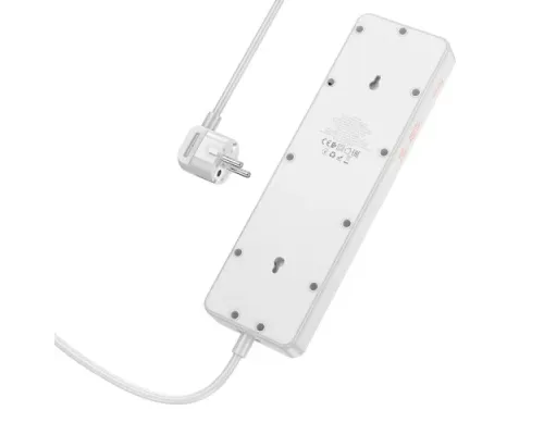 Мережевий подовжувач HOCO AC14A Rico 5-position socket(PD30W/1C3A)(EU) Білий mag-6942007607186139067