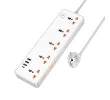 Мережевий подовжувач HOCO AC14A Rico 5-position socket(PD30W/1C3A)(EU) Білий mag-6942007607186139067