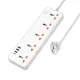 Мережевий подовжувач HOCO AC14A Rico 5-position socket(PD30W/1C3A)(EU) Білий mag-6942007607186139067