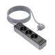 Мережевий подовжувач BOROFONE BAC8 Power 3-position socket 1C3A/3M чорний mag-6941991116643137626