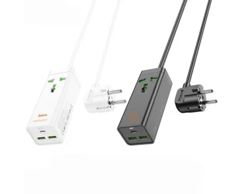 Мережевий подовжувач HOCO AC9A Talent PD30W(1C2A with 1 socket) desktop charger(EU) Чорний mag-6942007601634143681