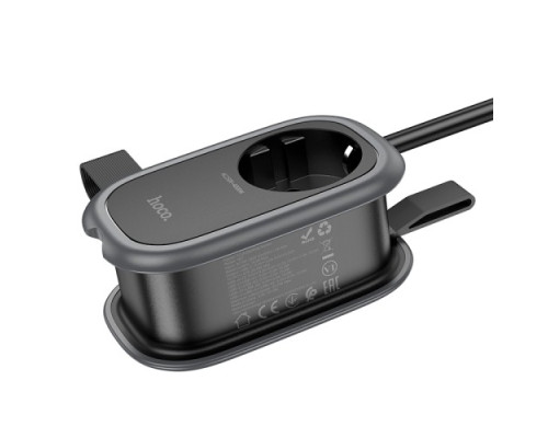 Мережевий подовжувач HOCO NS7 Sharp 1 position(PD20W/1C2A) desktop socket(EU/GER) Чорний mag-6942007623957137233