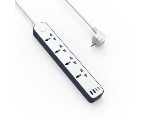 Мережевий подовжувач WiWU Wi-S007 8 in 1 20W GaN Power Strip 2C+2A+4AC 2м White mag-6977703656282153615