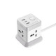 Мережевий перехідник XO WL20 (EU) 20W fast charging square socket 4AC jack+USB-A+1USB-C Сіро білий mag-692068084605419179