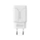 Мережевий зарядний пристрій BOROFONE BA37A Speedy dual port charger White