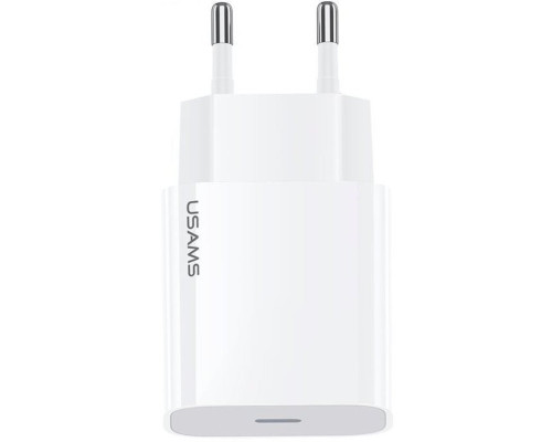 Мережевий зарядний пристрій Usams US-CC118 T34 PD Fast Travel Charger 20W (EU) White