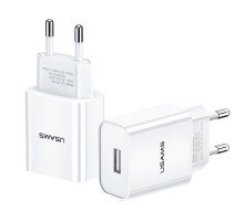 Мережевий зарядний пристрій Usams US-CC075 T18 Single USB Travel Charger (EU) White