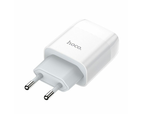 Мережевий зарядний пристрій HOCO C73A Glorious dual port charger White